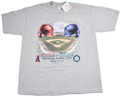 Vintage Anaheim Angels Seattle Mariners Shirt Size X-Large