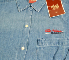 Vintage Ole Miss Rebels Denim Button Shirt Size Women's Medium