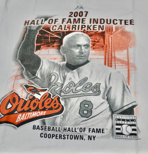 Vintage Baltimore Orioles Cal Ripken 2007 Hall of Fame Shirt Size Medium