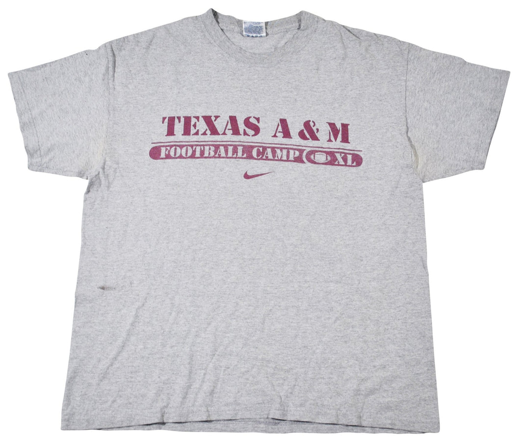 Vintage Texas A&M Aggies Football Camp Nike Shirt Size Large