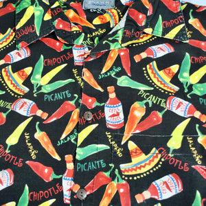Vintage Peppers Made in USA Button Shirt Size Medium