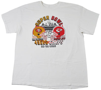 Kansas City Chiefs San Fransisco 49ers Super Bowl Shirt Size X-Large