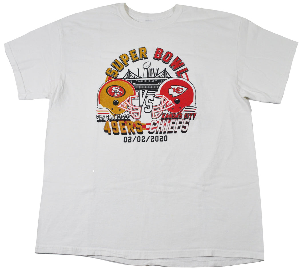 Kansas City Chiefs San Fransisco 49ers Super Bowl Shirt Size X-Large