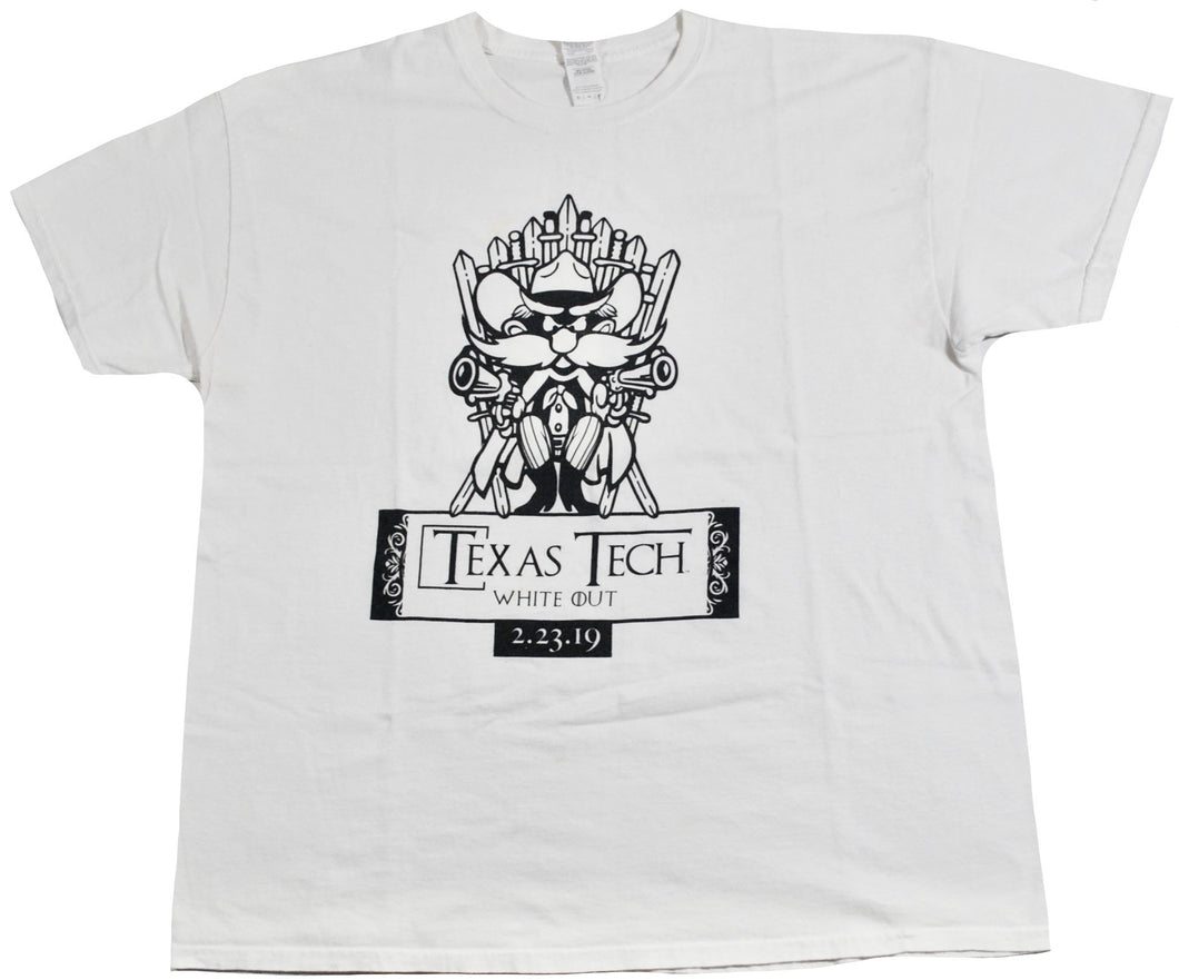 Texas Tech Red Raiders White Out 2019 Shirt Size X-Large
