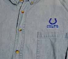 Vintage Indianapolis Colts Denim Button Shirt Size Large