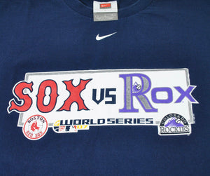 Vintage Boston Red Sox Colorado Rockies Nike World Series Shirt Size Large