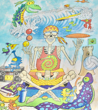 Vintage Joey Mars 1992 Art Liquid Blue Sweatshirt Size X-Large