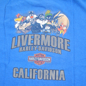 Vintage Harley Davidson Looney Tunes Livermore California Shirt Size Large
