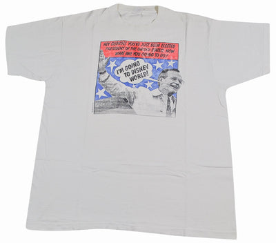 Vintage George Bush 1988 Presidential Election Disney World Shirt Size X-Large