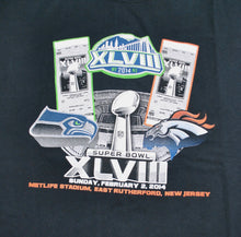 Vintage Super Bowl XLVIII Seahawks Broncos Shirt Size X-Large