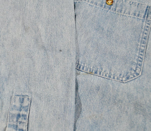 Vintage Austin College Denim Button Shirt Size X-Large