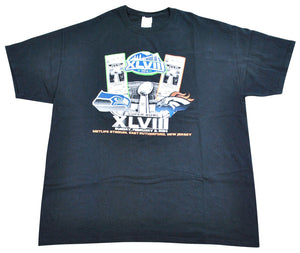 Vintage Super Bowl XLVIII Seahawks Broncos Shirt Size X-Large