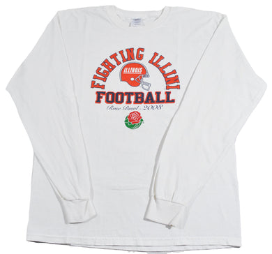 Vintage Illinois Fighting Illini Rose Bowl Shirt Size Large