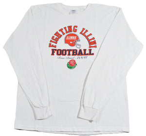Vintage Illinois Fighting Illini Rose Bowl Shirt Size Large