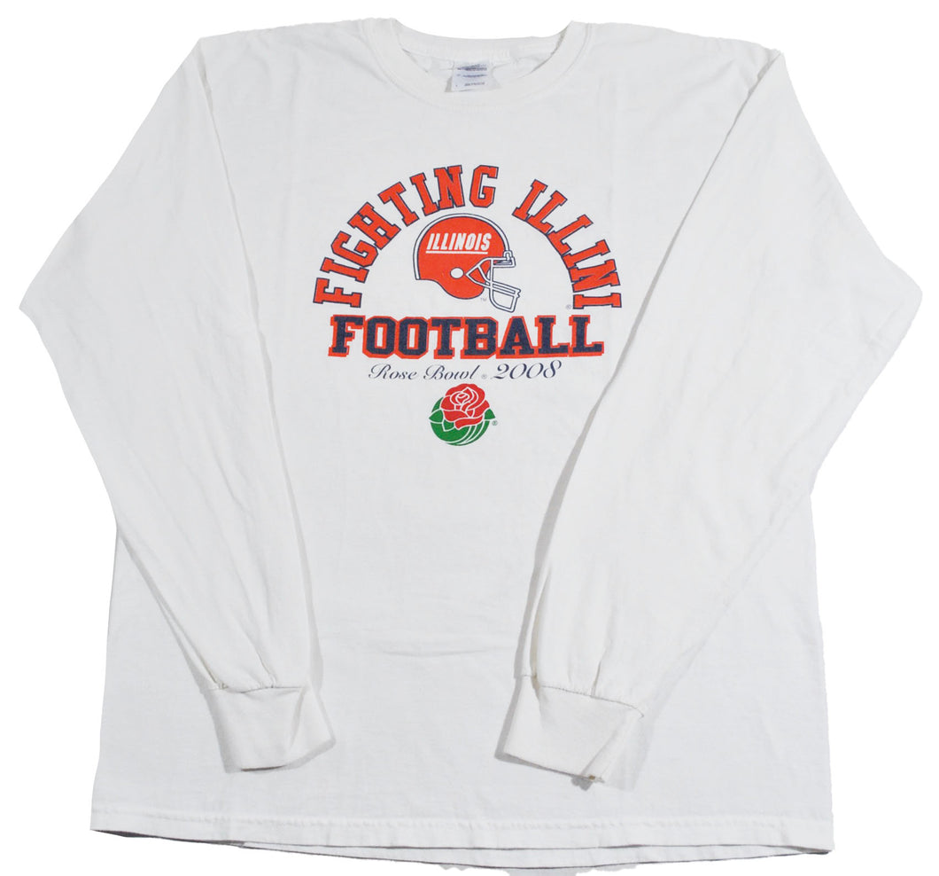 Vintage Illinois Fighting Illini Rose Bowl Shirt Size Large