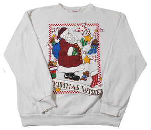 Vintage Christmas Santa Sweatshirt Size Medium