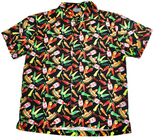 Vintage Peppers Made in USA Button Shirt Size Medium