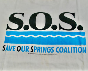 Vintage Barton Springs Save Our Springs Coalition Austin Texas Shirt Size X-Large