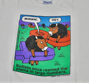 Vintage Buffalo Once Roamed The Plains In Numbers Shirt Size Large