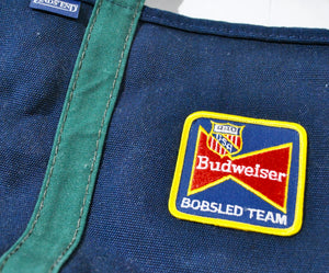 Vintage Lands End Budweiser Bobsled Team Tote Bag
