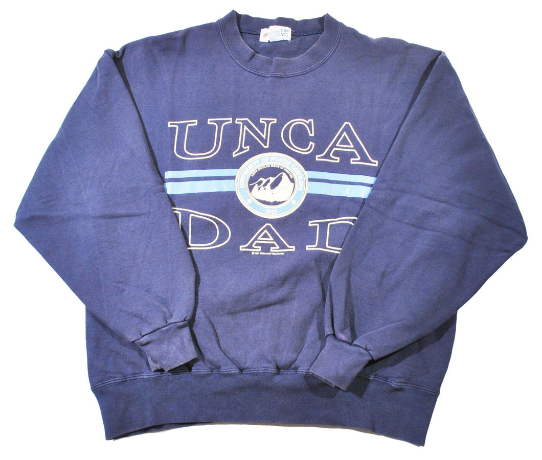 Vintage UNCAshville DAD 1991 Sweatshirt Size Large