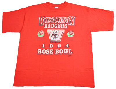 Vintage Wisconsin Badgers 1994 Rose Bowl Salem Sportswear Shirt Size X-Large