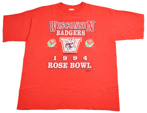 Vintage Wisconsin Badgers 1994 Rose Bowl Salem Sportswear Shirt Size X-Large