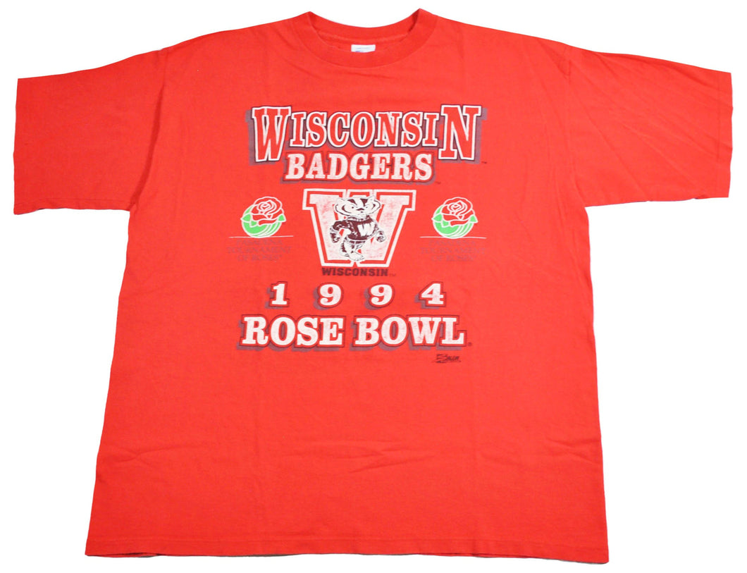 Vintage Wisconsin Badgers 1994 Rose Bowl Salem Sportswear Shirt Size X-Large