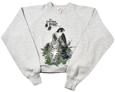 Vintage Do Something Wild 1992 Crop Sweatshirt Size Large
