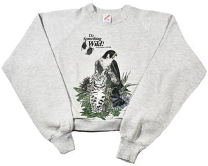 Vintage Do Something Wild 1992 Crop Sweatshirt Size Large