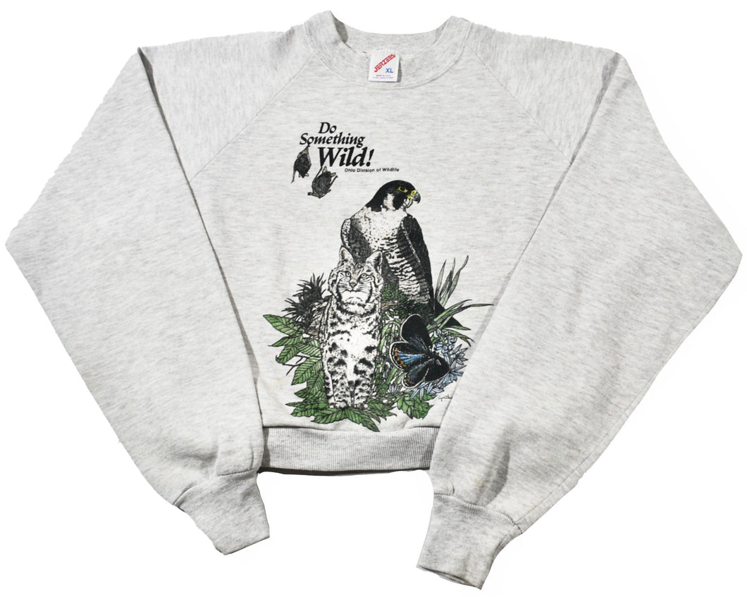 Vintage Do Something Wild 1992 Crop Sweatshirt Size Large