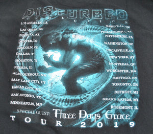 Disturbed Three Days Grace 2019 Tour Shirt Size X-Large