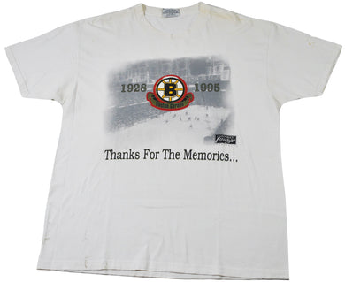 Vintage Boston Bruins 1995 Thanks For The Memories Boston Garden Shirt Size X-Large