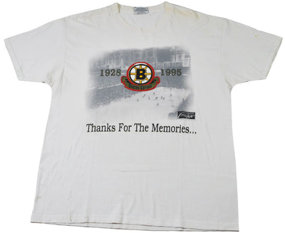 Vintage Boston Bruins 1995 Thanks For The Memories Boston Garden Shirt Size X-Large