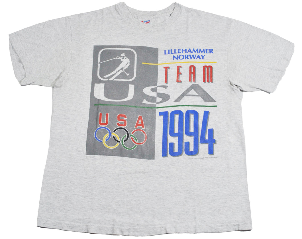 Vintage Olympics Team USA 1994 Norway Shirt Size Large