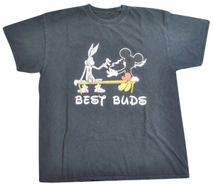 Vintage Best Buds Weed Mickey Mouse Bugs Bunny Shirt Size Medium