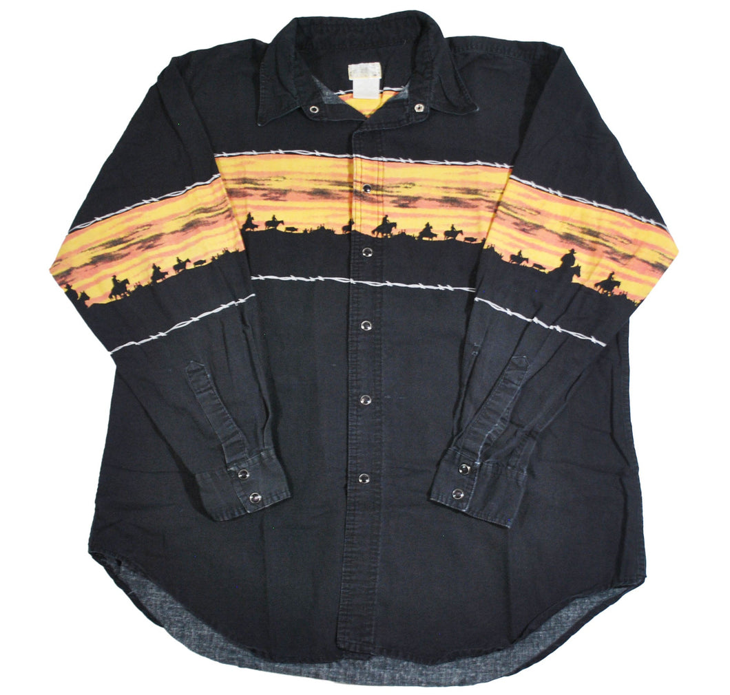 Vintage Express Rider Button Shirt Size X-Large
