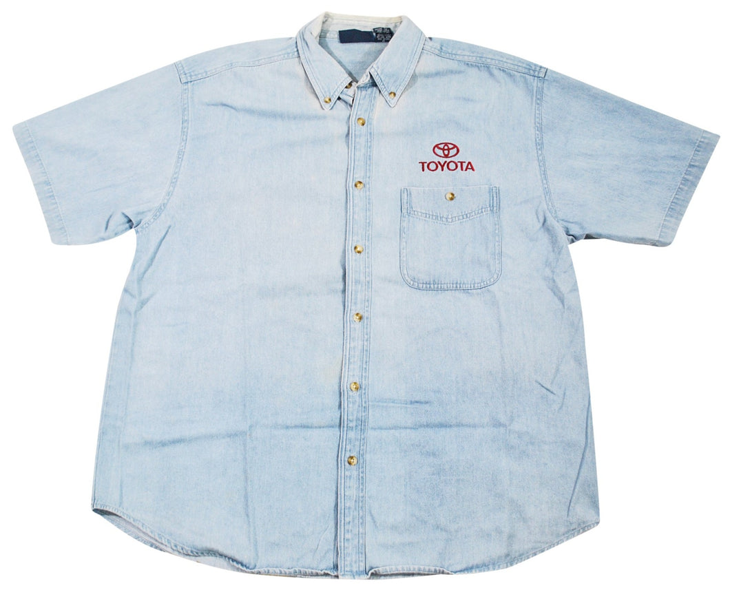 Vintage Toyota Denim Button Shirt Size X-Large