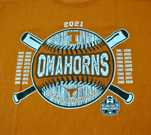 Texas Longhorns Baseball Shirt Size X-Large