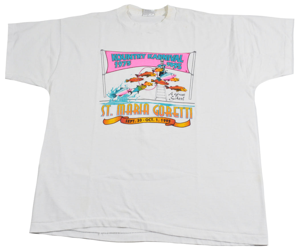 Vintage Kountry Karnival 1995 Fishing Shirt Size X-Large