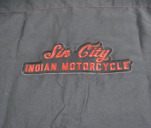 Vintage Indian Motorcycles Sin City Button Shirt Size Large