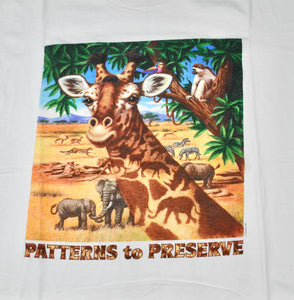 Vintage Pattern to Preserve Giraffe Shirt Size Large