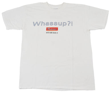 Vintage Budweiser Whassup South Padre Island Texas Shirt Size Large