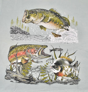 Vintage Bass Fish Shirt Size Large