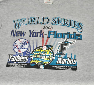 Vintage Florida Marlins New York Yankees Shirt Size 2X-Large