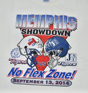 Vintage Tennessee State Tigers Jackson State Tigers 2014 No Flex Zone Shirt Size Large