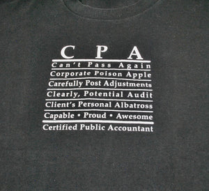 Vintage CPA Finance Business 90s Shirt Size 2X-Large