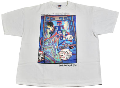 Vintage Indian Market 1997 Autographed Art Shirt Size X-Large