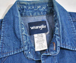 Vintage Wrangler Snap Button Shirt Size Medium