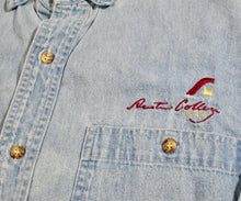 Vintage Austin College Denim Button Shirt Size X-Large